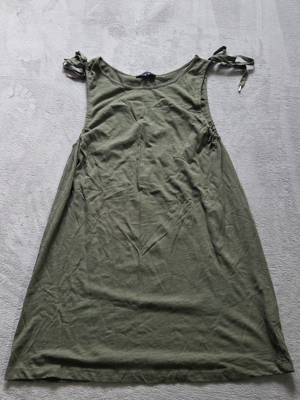 Sanctuary Olive Tie-Shoulder Swing Mini Dress EUC Size M